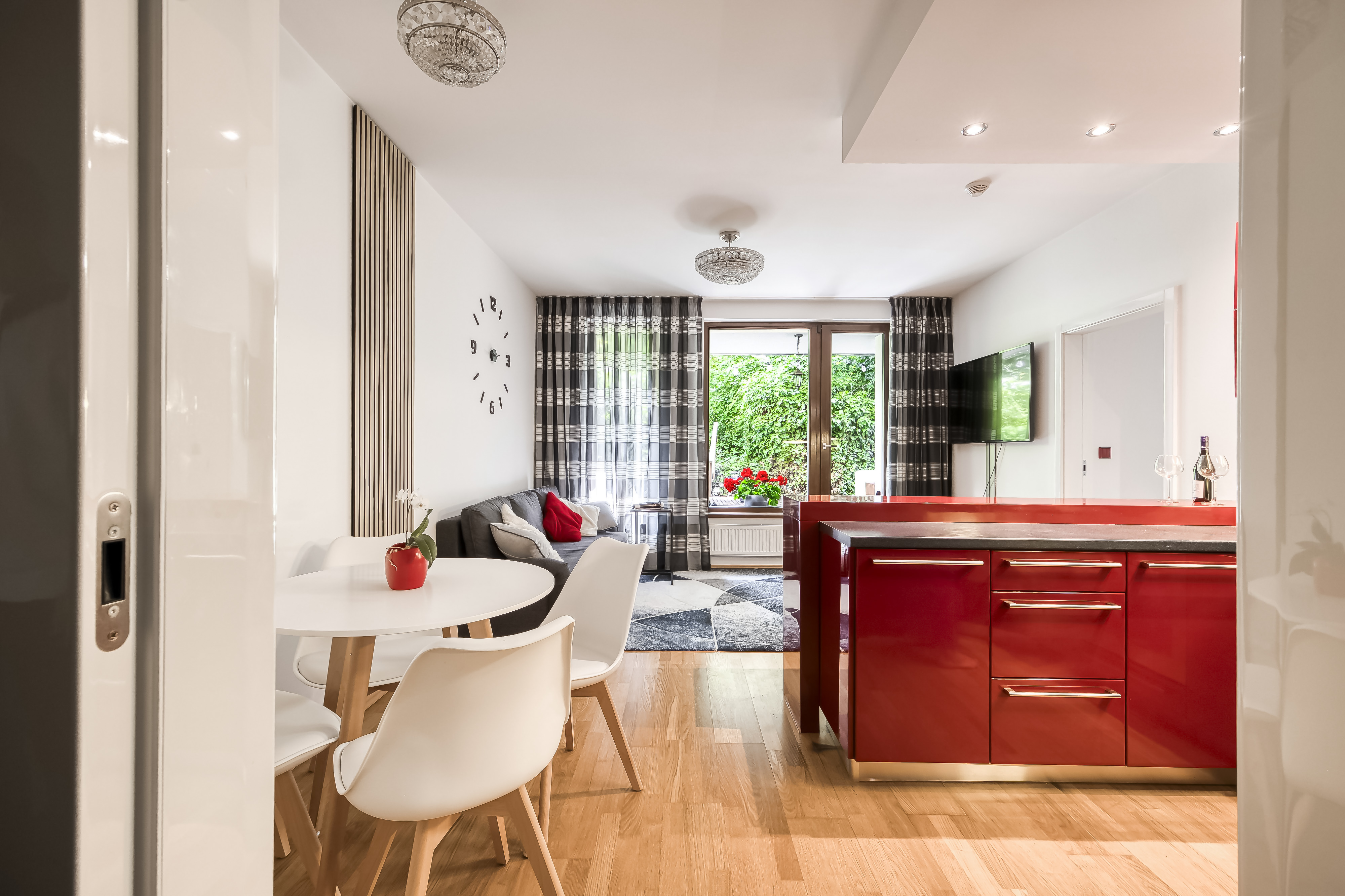 Living room with kitchen